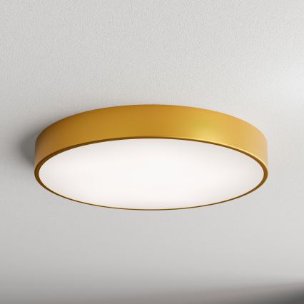 CLEO ceiling light with motion and dusk sensor, 5xE27/24W/230V, Ø 60 cm, gold