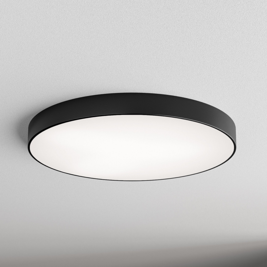 CLEO Ceiling Light with Motion and Dusk Sensor, 6xE27/24W/230V, Ø 80 cm, Black