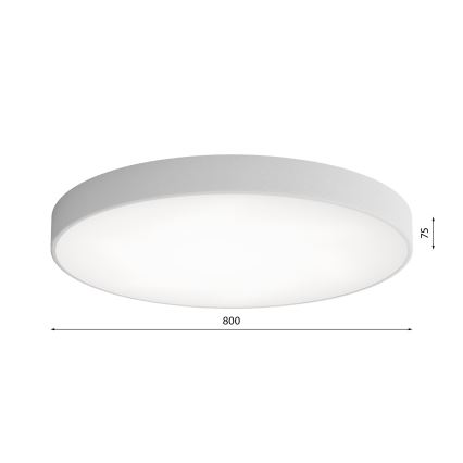 CLEO ceiling light with motion and twilight sensor, 6x E27/24W/230V, Ø 80 cm, gray