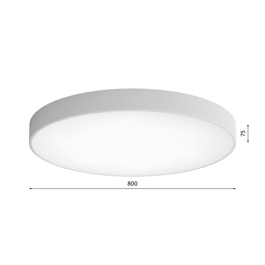 CLEO ceiling light with motion and twilight sensor, 6x E27/24W/230V, Ø 80 cm, gray