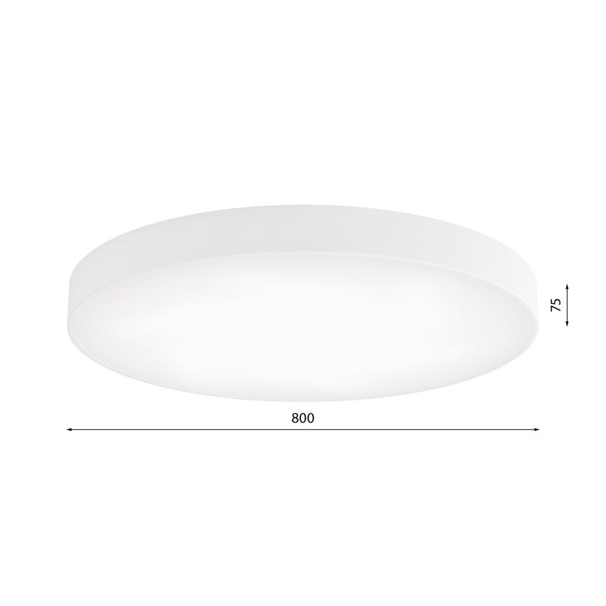 CLEO ceiling light with motion and dusk sensor, 6xE27/24W/230V, Ø 80 cm, white