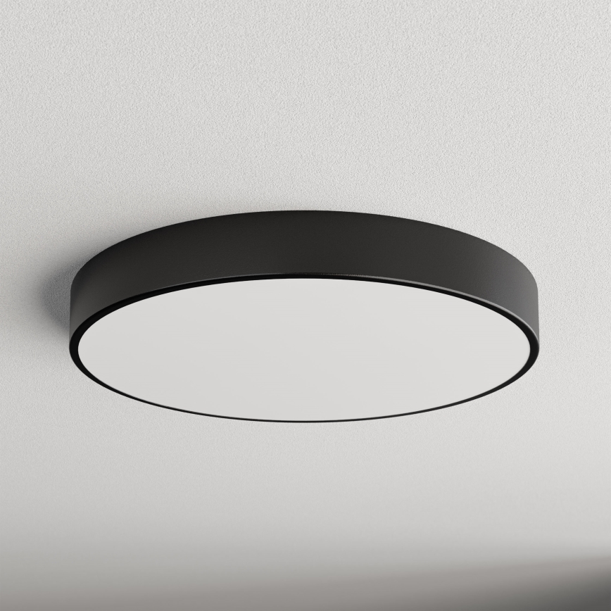CLEO Ceiling Light with Motion and Twilight Sensor 5xE27/24W/230V Ø 60 cm Black