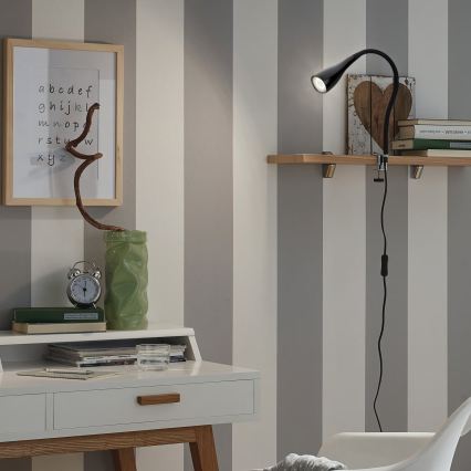 Clip-on lamp 1xGU10/3W/230V black