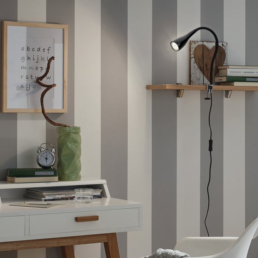 Clip-on lamp 1xGU10/3W/230V black