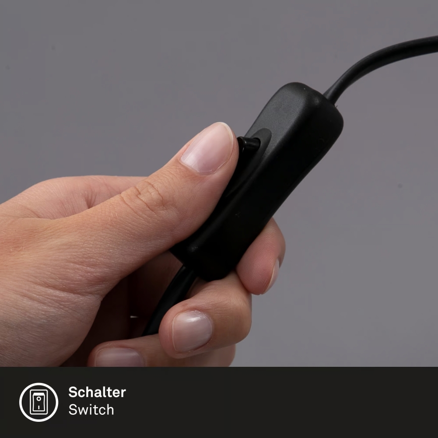 Clip-on lamp 1xGU10/3W/230V black