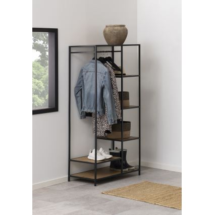 Clothes rack SARON oak/black