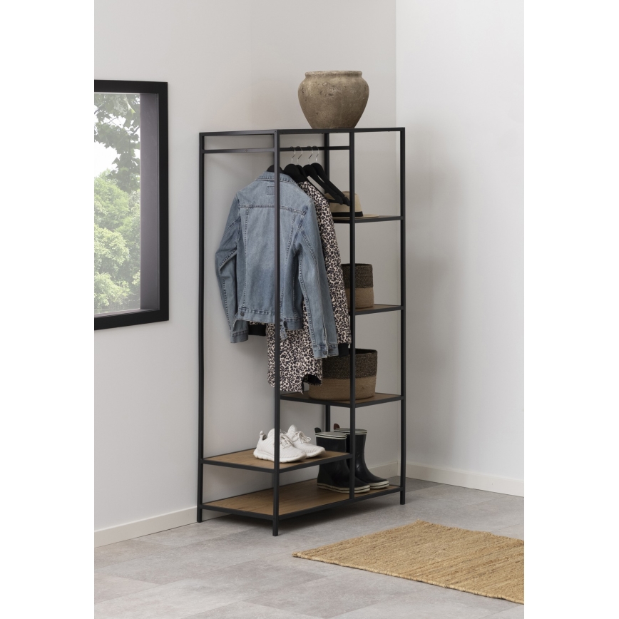 Clothes rack SARON oak/black