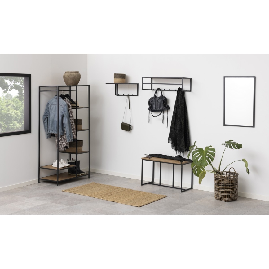 Clothes rack SARON oak/black
