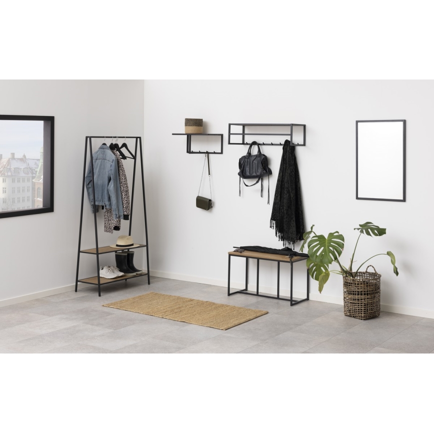 Clothes rack SARON oak/black