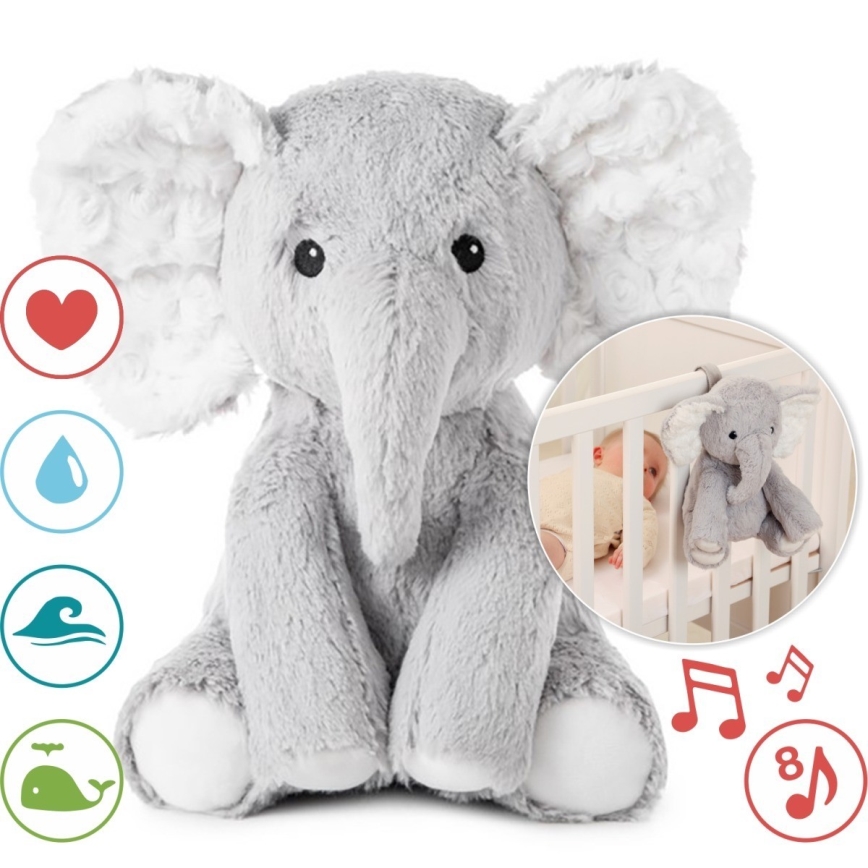 Cloud B - Snuggle buddy with a melody 2xAA elephant