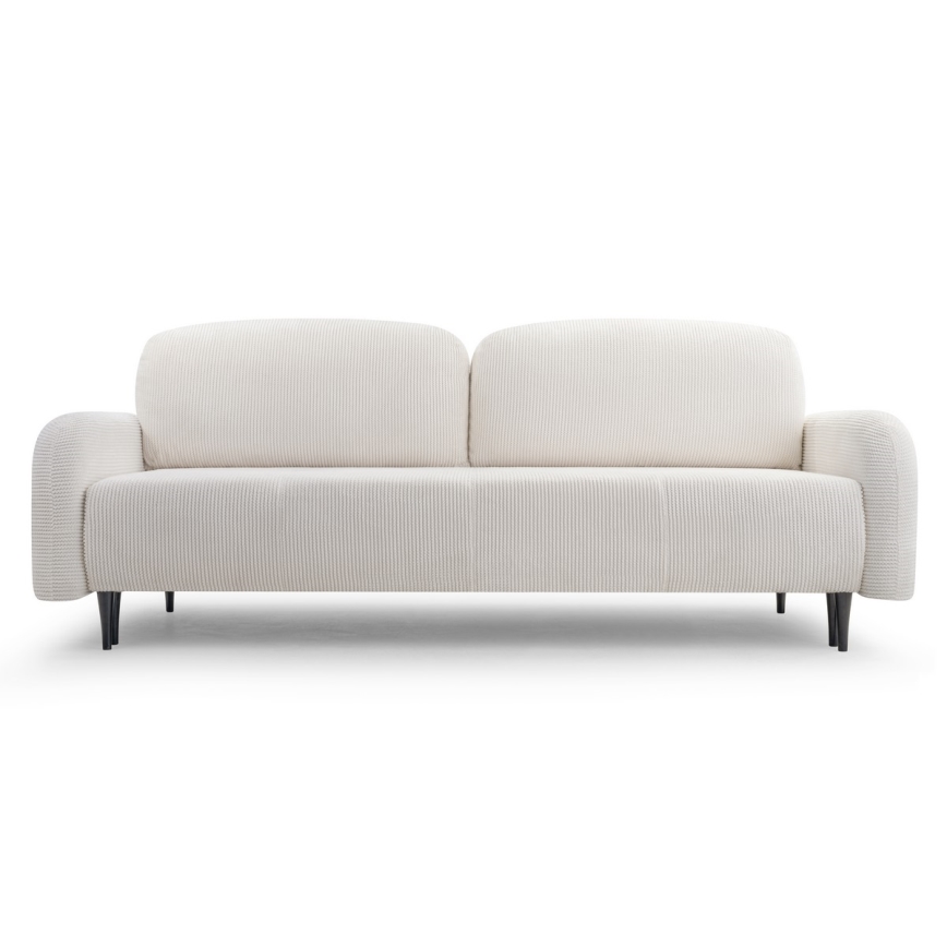 CLOUDY upholstered 3-seater sofa bed, cream