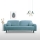 CLOUDY Upholstered 3-Seater Sofa Bed, Turquoise