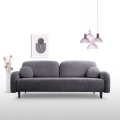 CLOUDY Upholstered Three-Seater Sofa Bed, Grey
