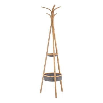 Coat rack 177x52 cm brown