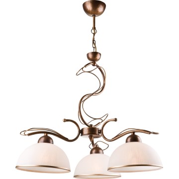 COBRA chain chandelier 5xE27/60W/230V bronze/patina