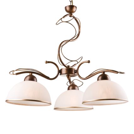 COBRA chain chandelier 5xE27/60W/230V bronze/patina