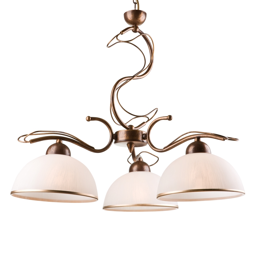 COBRA chain chandelier 5xE27/60W/230V bronze/patina