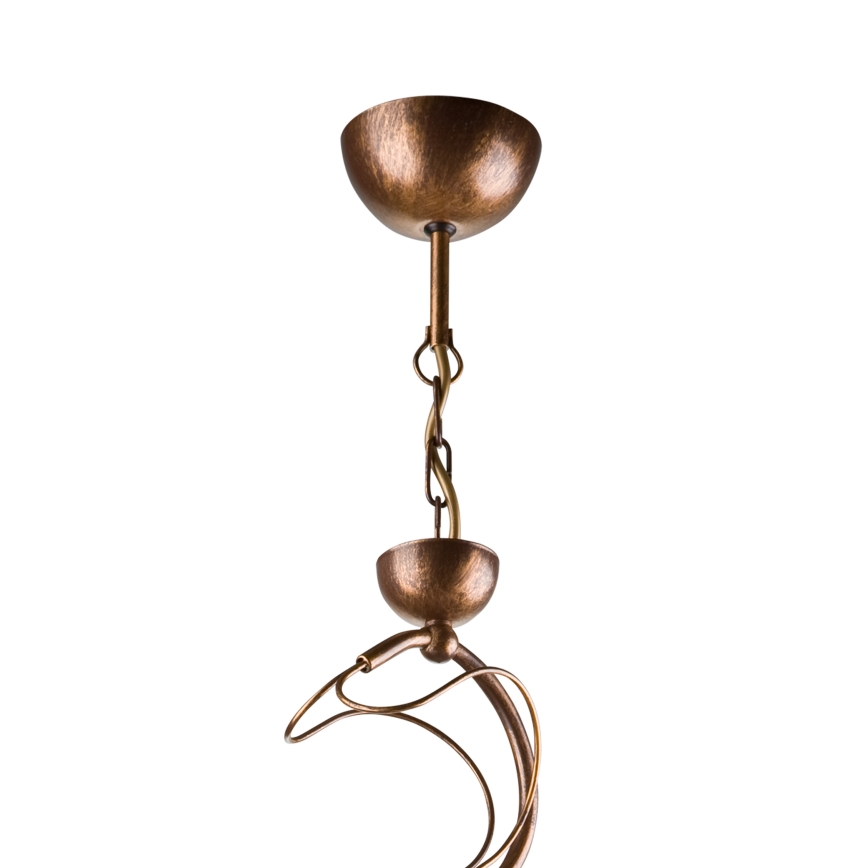 COBRA chain chandelier 5xE27/60W/230V bronze/patina