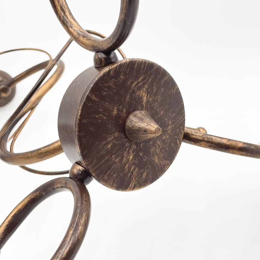 COBRA Rod Chandelier 3x E27/60W/230V, Bronze/Patina