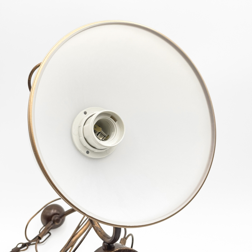 COBRA Rod Chandelier 3x E27/60W/230V, Bronze/Patina