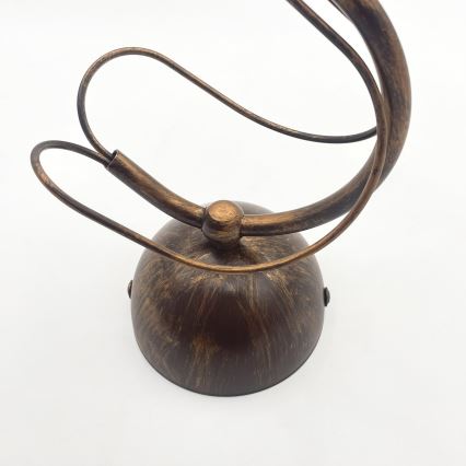 COBRA rod pendant 1xE27/60W/230V Ø 46 cm bronze/patina