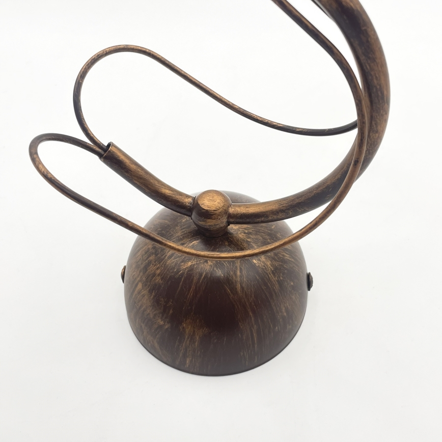 COBRA rod pendant 1xE27/60W/230V Ø 46 cm bronze/patina