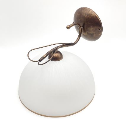 COBRA Wall Lamp 1x E27/60W/230V, Bronze/Patina