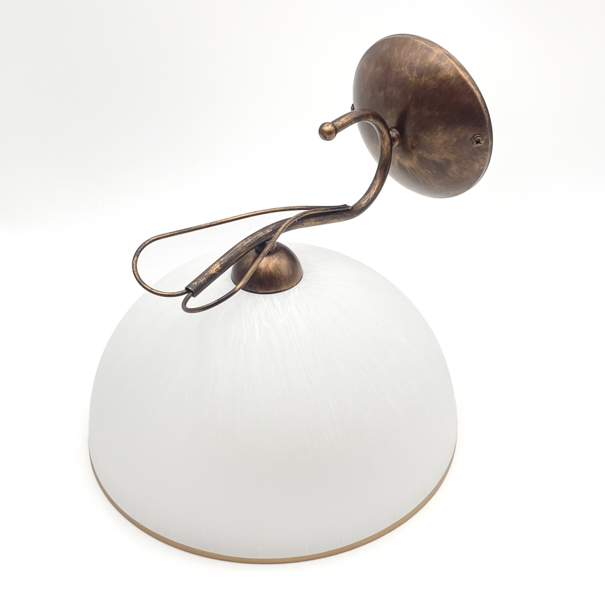 COBRA Wall Lamp 1x E27/60W/230V, Bronze/Patina