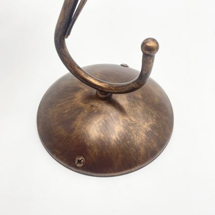 COBRA Wall Lamp 1x E27/60W/230V, Bronze/Patina