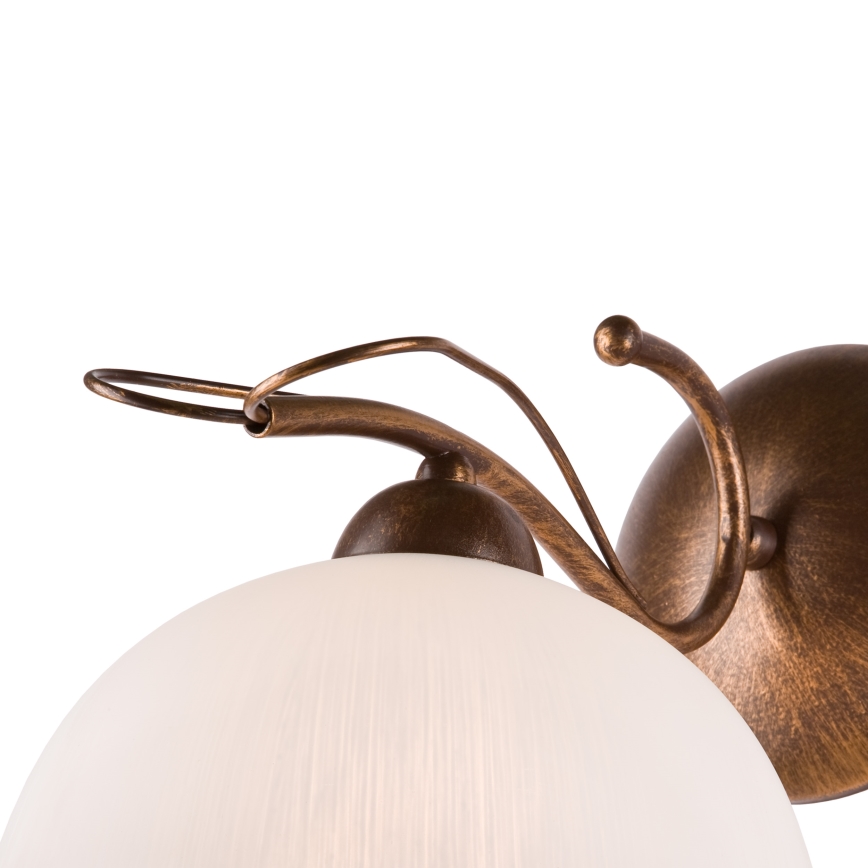 COBRA Wall Lamp 1x E27/60W/230V, Bronze/Patina