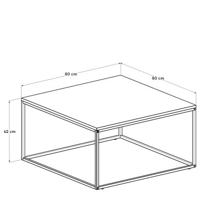 Coffee table 42x80 cm black