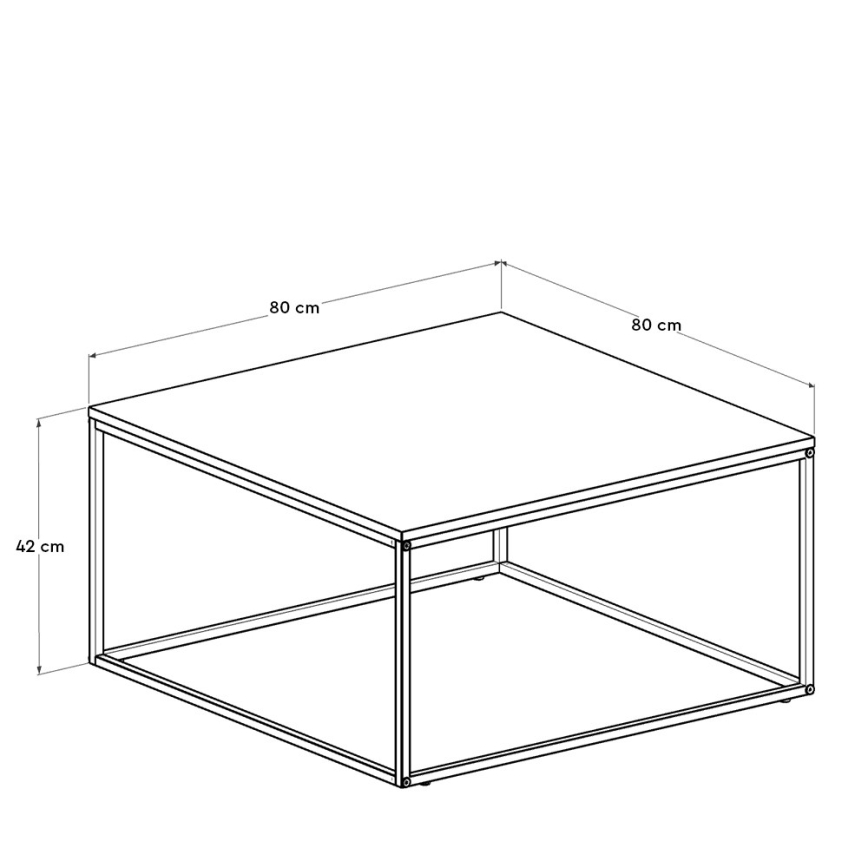 Coffee table 42x80 cm black