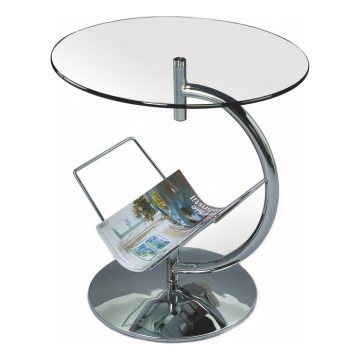 Coffee table ALMA 50x45 cm shiny chrome