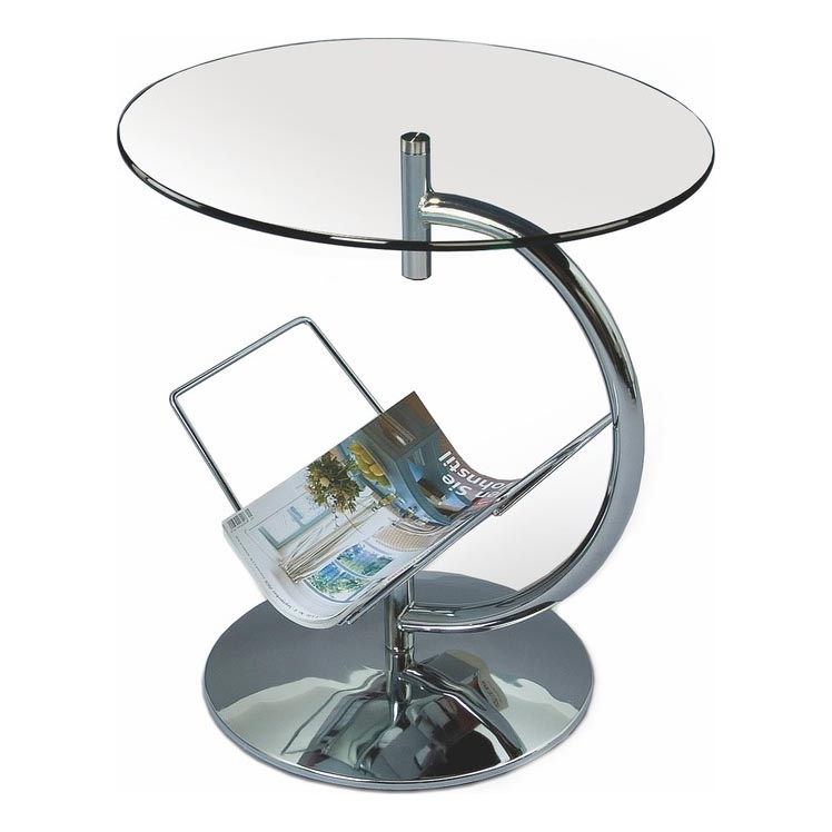 Coffee table ALMA 50x45 cm shiny chrome