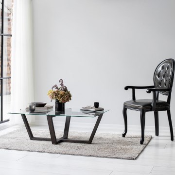 Coffee table AMALFI 35x105 cm pine/clear