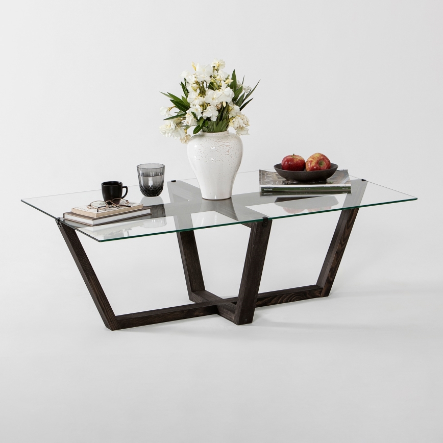 Coffee table AMALFI 35x105 cm pine/clear