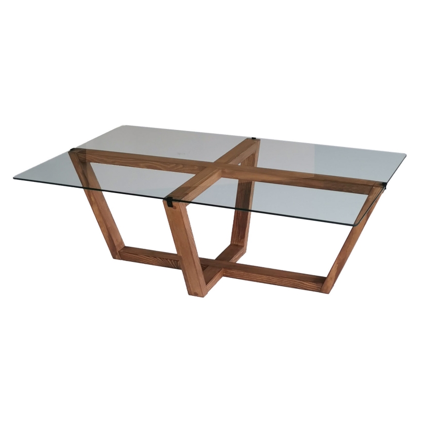 Coffee table AMALFI 35x105 cm pine/clear