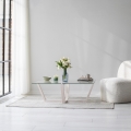 Coffee table AMALFI 35x105 cm pine/clear