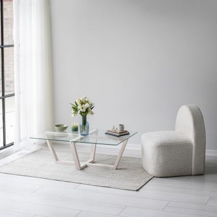 Coffee table AMALFI 35x105 cm pine/clear