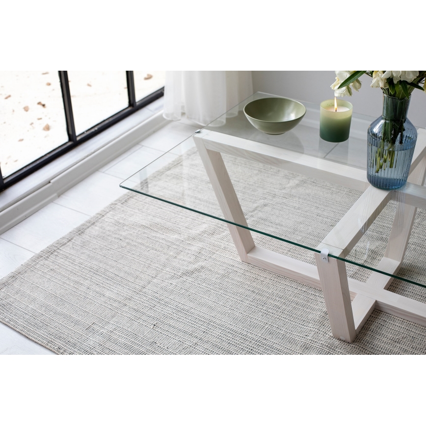 Coffee table AMALFI 35x105 cm pine/clear