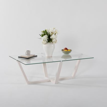 Coffee table AMALFI 35x105 cm pine/clear
