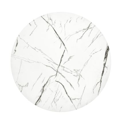 Coffee table ANTICA 41x55 cm black/marble decor