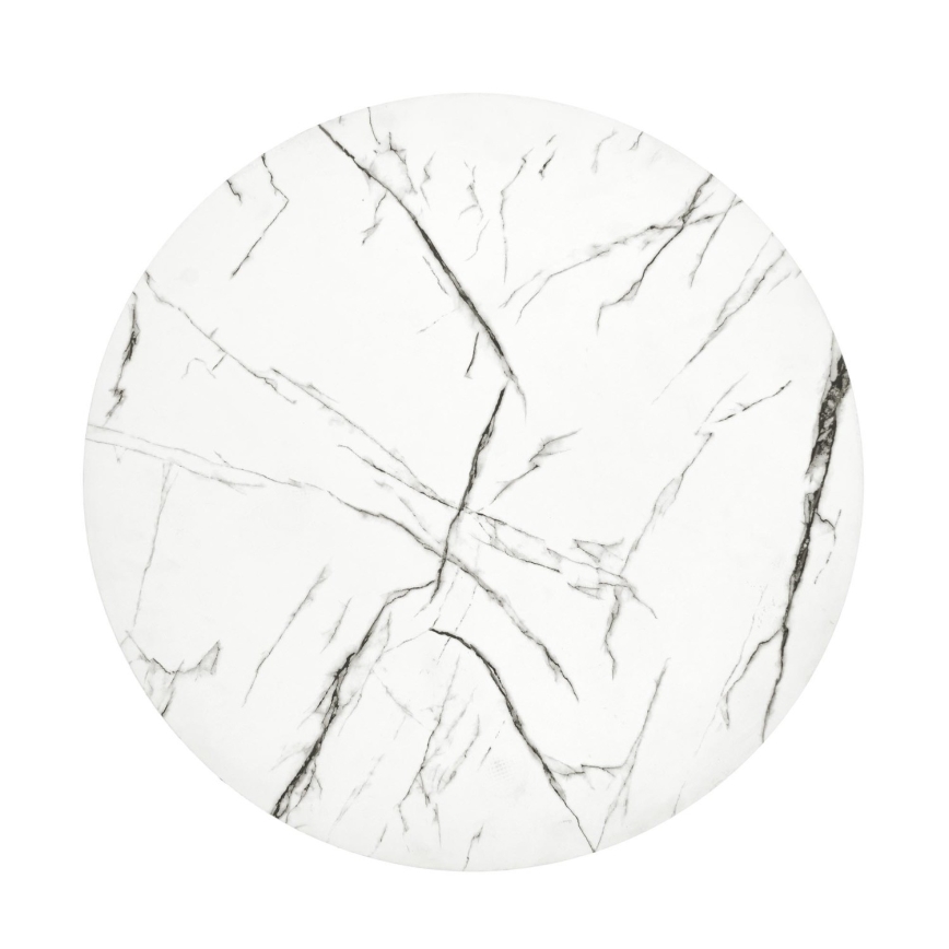 Coffee table ANTICA 41x55 cm black/marble decor