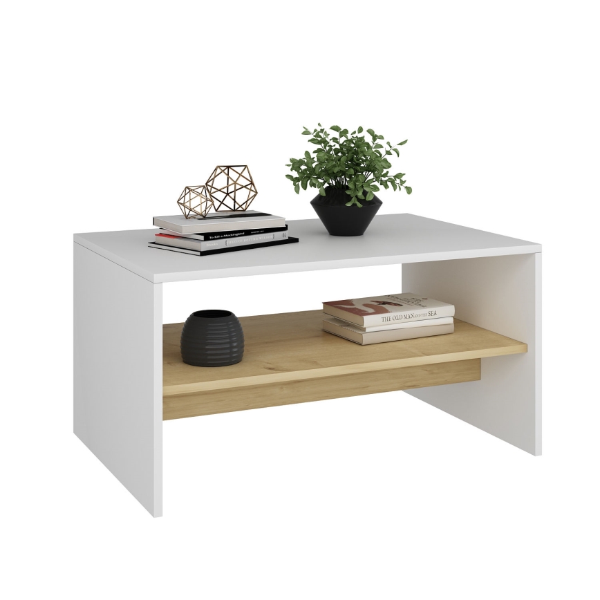 Coffee table APOLLON 47x90 cm beige/white