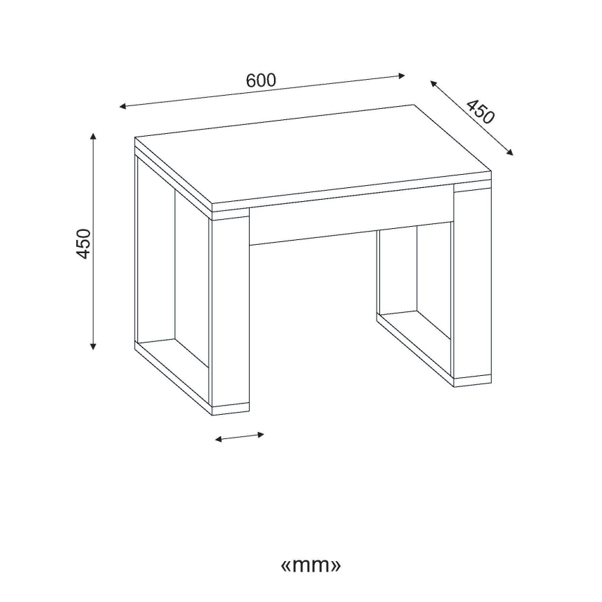 Coffee table ARDA 45x60 cm