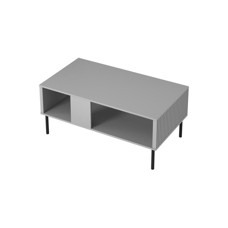 Coffee table ASENSIO 48x110 cm grey/black