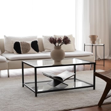 Coffee table ASTRO 40x90 cm black