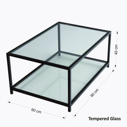 Coffee table ASTROSEHPA 40x90 cm black