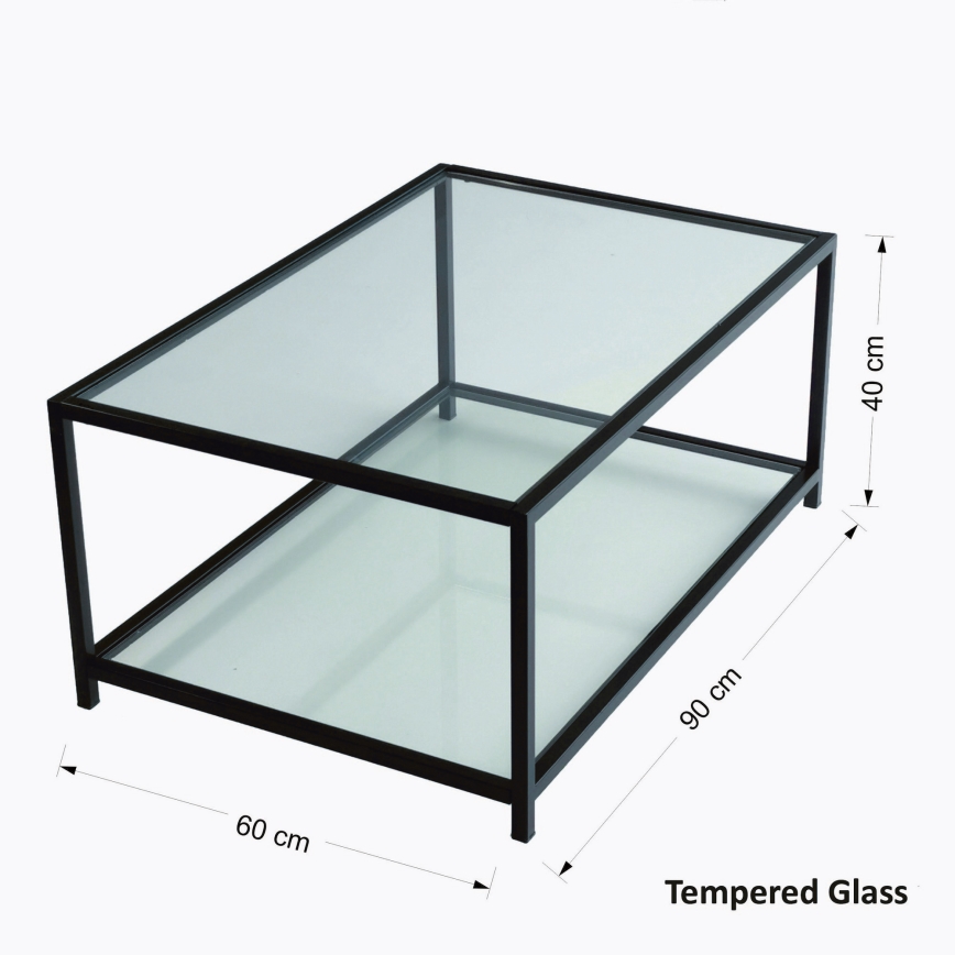 Coffee table ASTROSEHPA 40x90 cm black