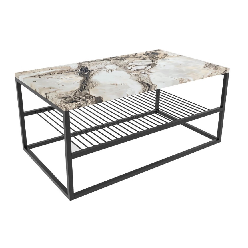 Coffee table ASUDE 43x95 cm black/white